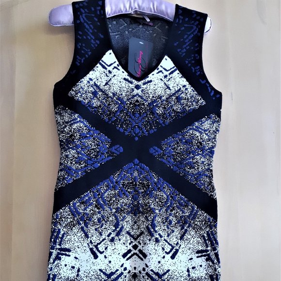 Elena Wang Multi Color  Slim Fit Bodycon dress. Says XS but fits bigger. - Picture 8 of 12